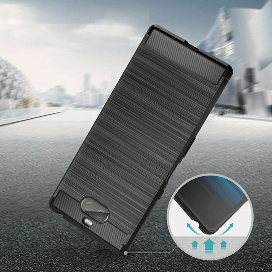 Hurtel Carbon Fiber Brushed Μαύρο (Xperia 10)