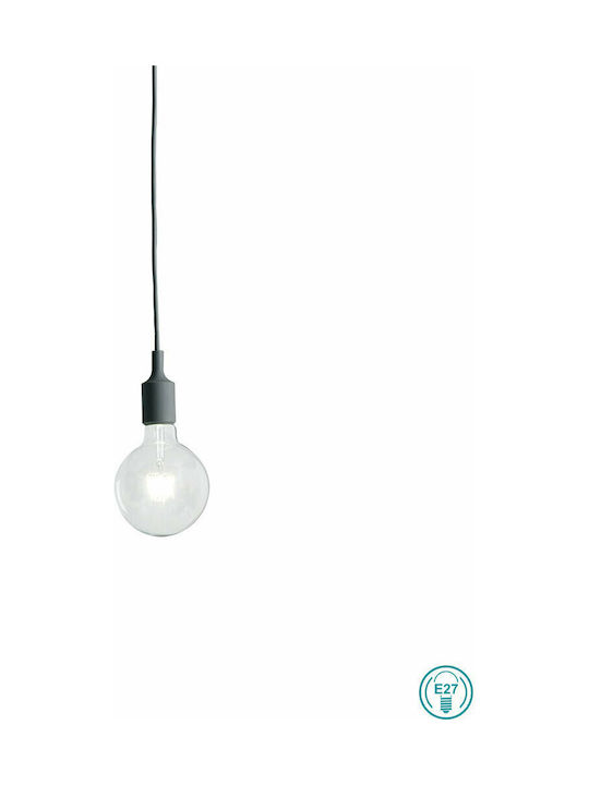 Fan Europe Silicon Pendant Light Suspension for Socket E27 Gray