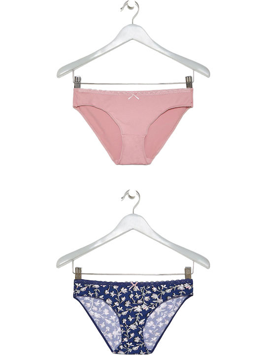 Dorina Joyce Γυναικεία Slip 2Pack Navy/Pink