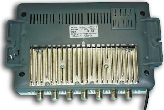 Mistral 4X115-4G Central Amplifier Satellite FM/VHF-UHF-UHF 4 outputs with LTE 5G filter 0244