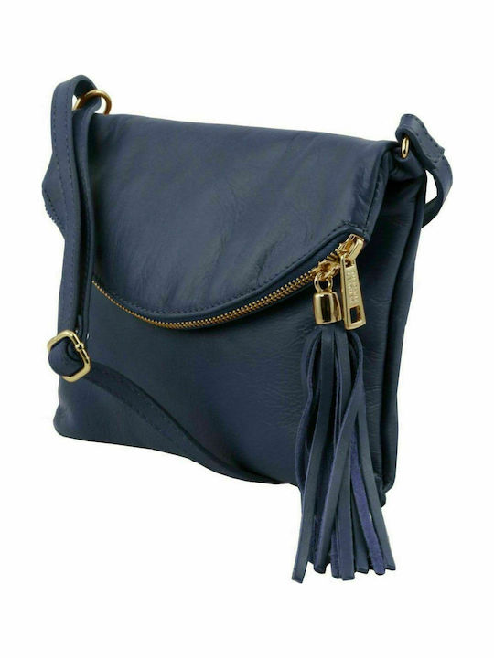 Tuscany Leather TL Young Leather Women's Bag Crossbody Navy Blue