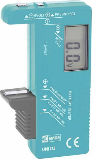 Emos N0322 Ψηφιακό Battery Tester με Πτυσσόμενη Υποδοχή