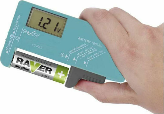 Emos N0322 Ψηφιακό Battery Tester με Πτυσσόμενη Υποδοχή