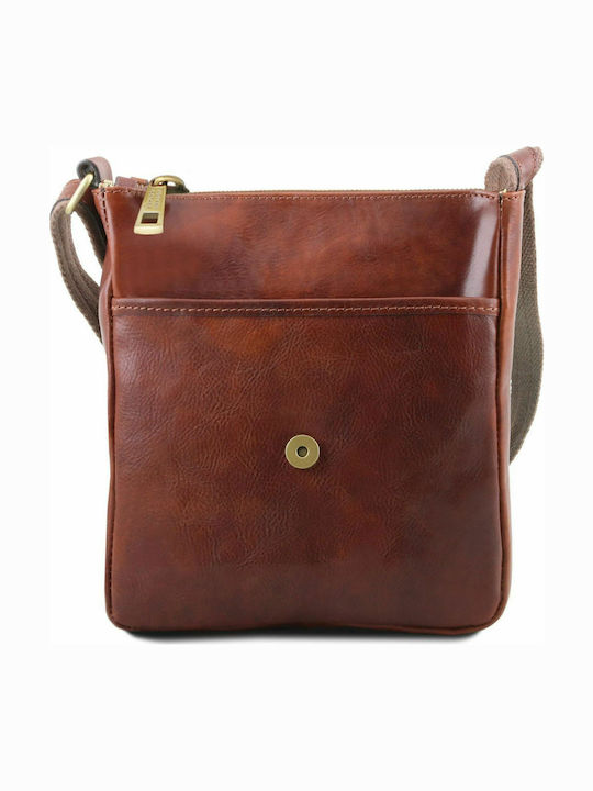 John Leder Herrentasche Bote Dark Brown