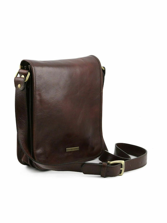 TL Messenger Leather Men's Bag Messenger Dark Brown