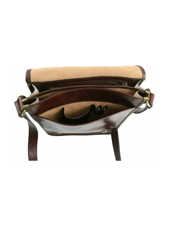 Tuscany Leather TL Messenger Δερμάτινη Ανδρική Τσάντα Ώμου / Χιαστί σε Καφέ χρώμα