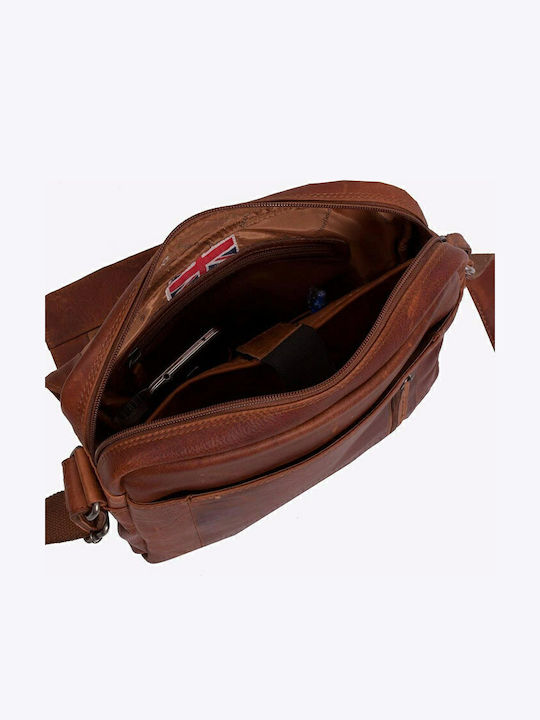 Piele Geantă pentru bărbați Messenger Tabac maro