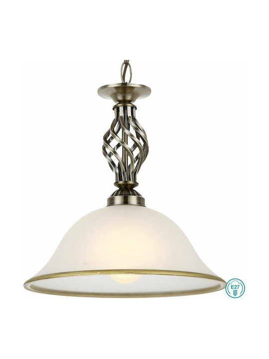 Globo Lighting Odin Pendant Light Bronze with Socket E27 30cm