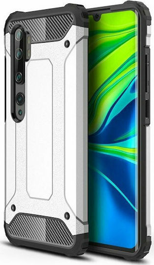 Hurtel Hybrid Armor Back Cover Plastic Durable Silver (Xiaomi Mi Note 10 / Mi Note 10 Pro)