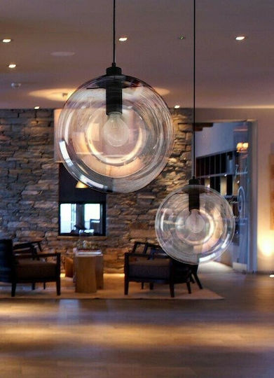 Luma Pendant Light Transparent Ball with Socket E27 40x40cm