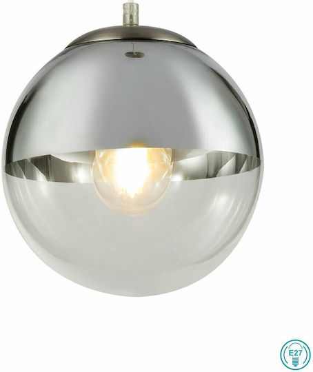 Globo Lighting Varus Pendant Light Silver 20x120cm Globo Lighting Varus Pendant Light Silver 20x120cm