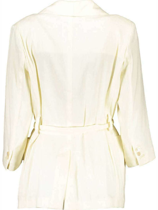 Gant Long Women's Waisted Blazer White