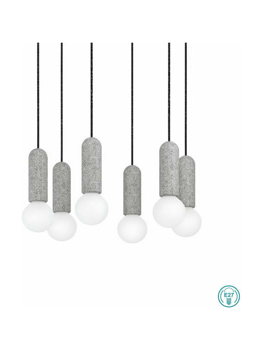 Eglo Giaconecchia Pendant Suspension for 6 Bulbs E27 Gray