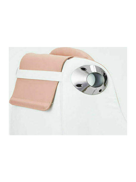 Circ Relax Armchair Massage with Footstool from Leatherette Pink 21.6x37x39cm