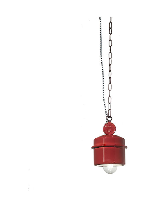 Ondaluce Oil Pendant Light Suspension for Socket E27 Red