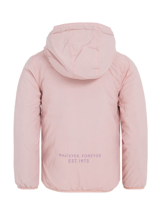 Amanda Kinderjacken & Winterjacken Lässig Kurze mit Futter Kapuzen-Rosa
