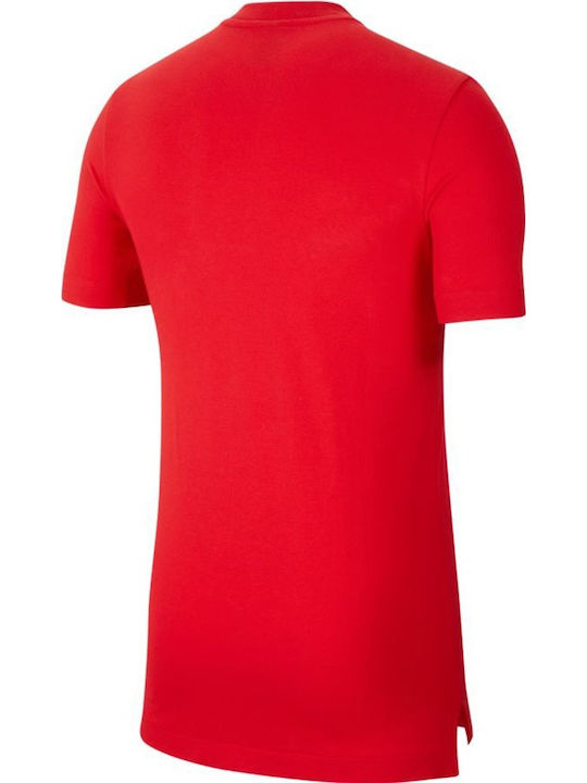 Nike Poland Grand Slam Men's Short Sleeve T-shirt with Buttons Red