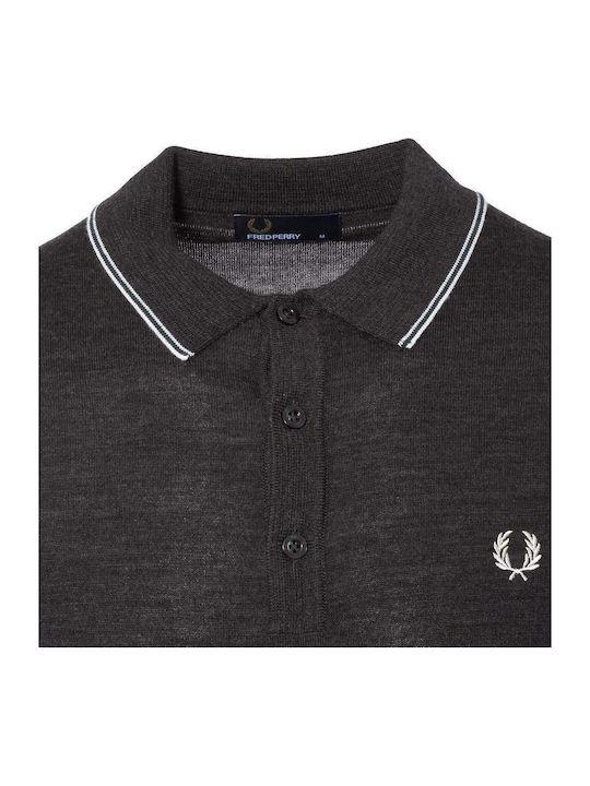 Polo Langarm-Pullover Gray