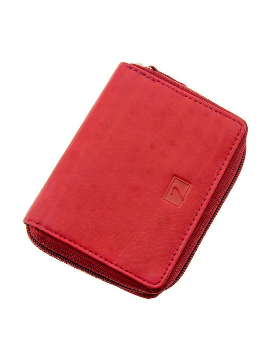 Leather Men's Wallet with RFID Red