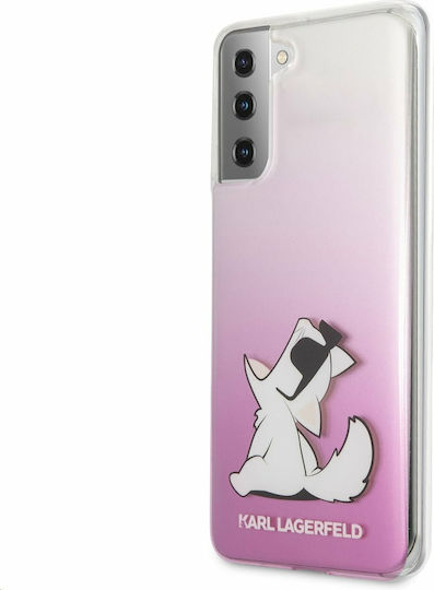 Karl Lagerfeld Choupette Fun Back Cover Ροζ Gradient (Galaxy S21+ 5G)