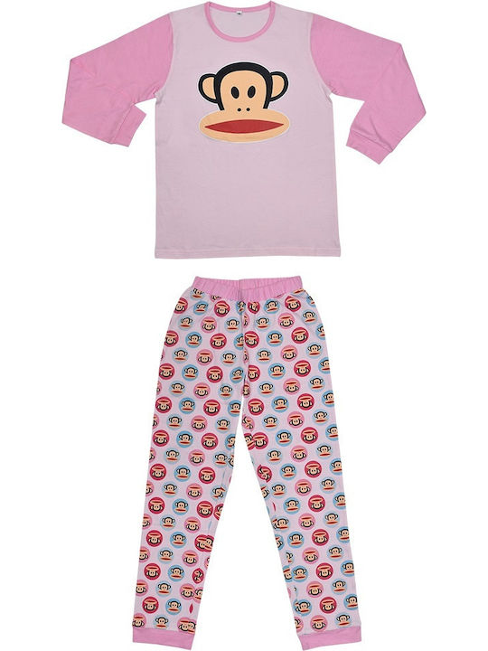 Alouette Set Top & Bottom Kids Winter Cotton Pyjamas Pink