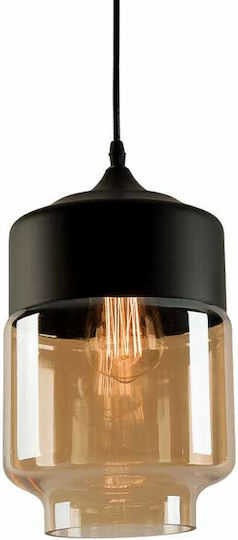 Zambelis Lights Reglabil Lustră Negru cu Dulie E27 18x30cm.