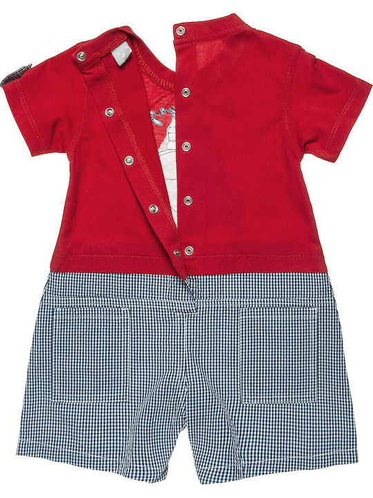 Alouette Short-Sleeved Onesie Red