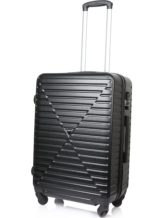 Xplorer 8068 Reisekoffer Hartschalen Schwarz Maximalhöhe 73cm mit 4 Räder Set 3Stück