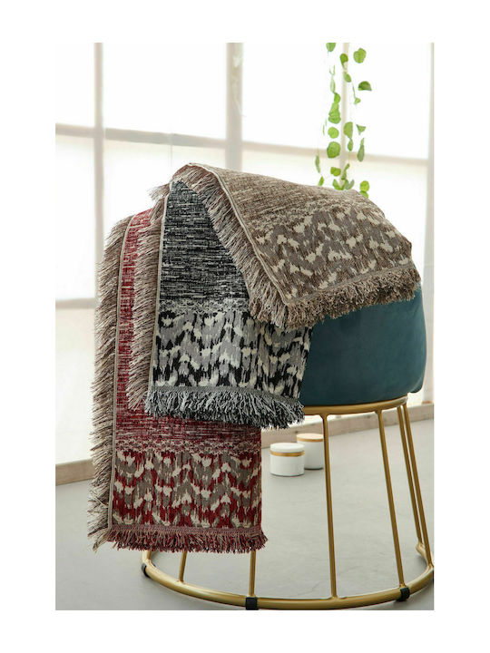 Palamaiki Siena Ριχτάρι Πολυθρόνας Δύο 'Οψεων Chenille 180x180εκ. Black