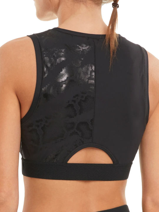 Γυνăkĭe Crop Top Fără Mânecă Negru