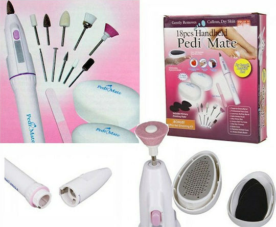 Verk Group Pedi Μate Freză pentru Unghii Baterie Alb