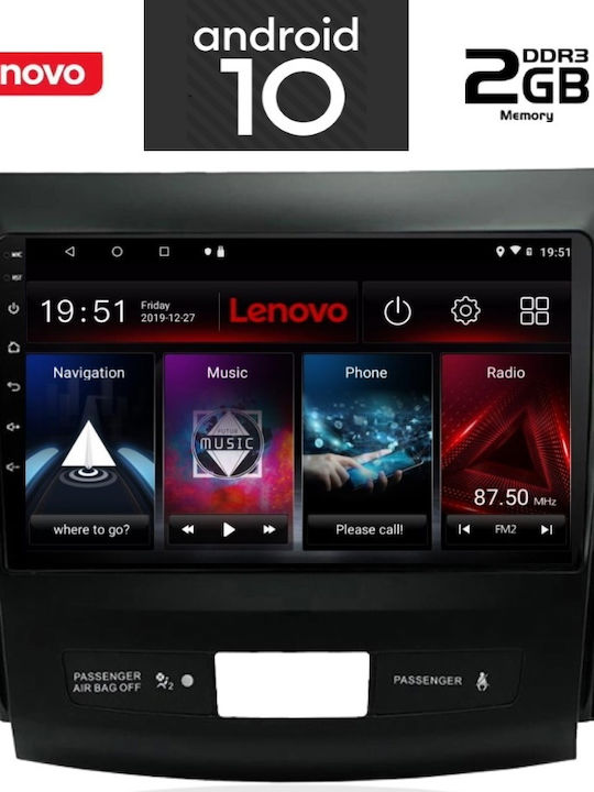 Lenovo Car-Audiosystem für Peugeot 4007 Mitsubishi Outlander Citroen C-Crosser Lexus E-Commerce 2006-2012 (Bluetooth/USB/AUX/WiFi/GPS) mit Touchscreen 9"