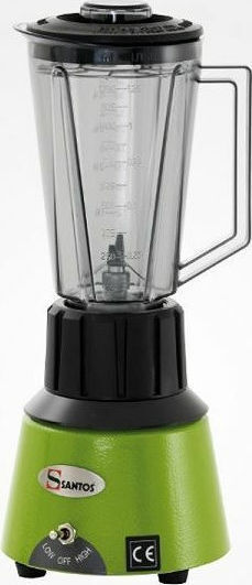 Santos No 33 Blender Comercial 0.6kW Verde cu Memorie Internă Cana 1.25lt 18x18x42cm