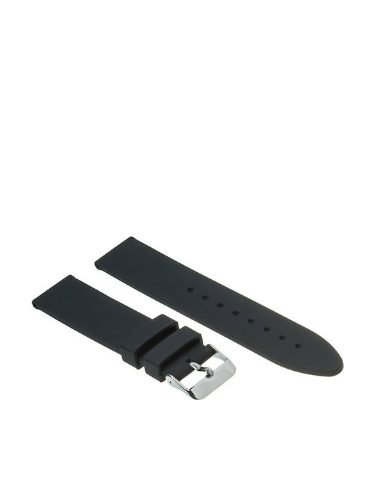 Tzevelion S05 Καουτσούκ Λουράκι Μαύρο 20mm