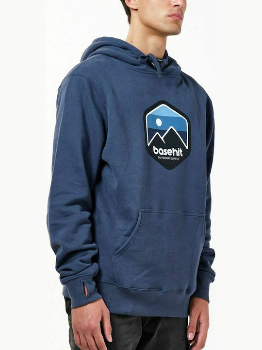 Sweatshirt mit Kapuze Marineblau