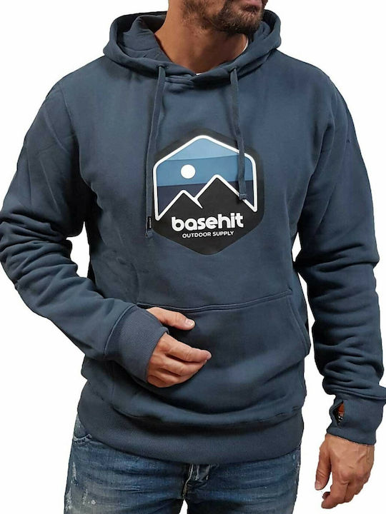 Sweatshirt mit Kapuze Marineblau