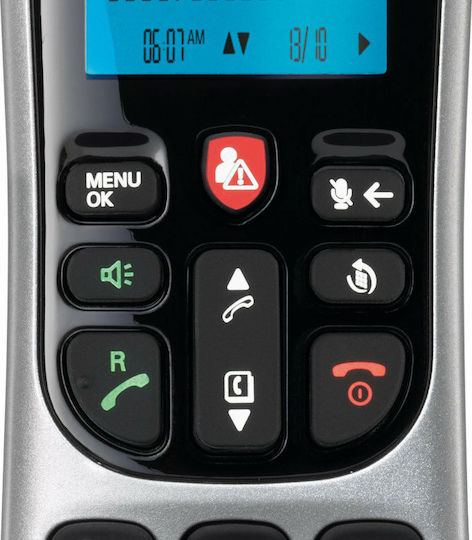 Motorola CD4001 Ασύρματο Τηλέφωνο με Ελληνικό Μενού Ασημί