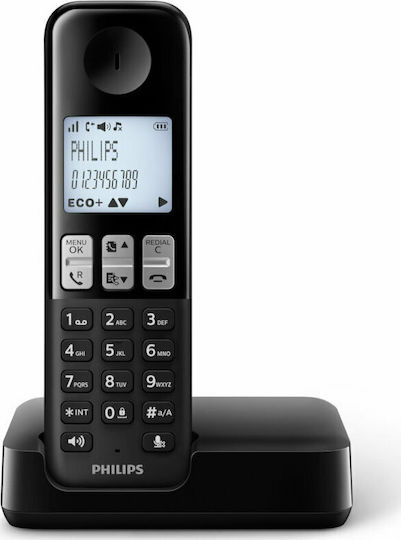 Philips D250 Cordless Phone with Greek Menu Black
