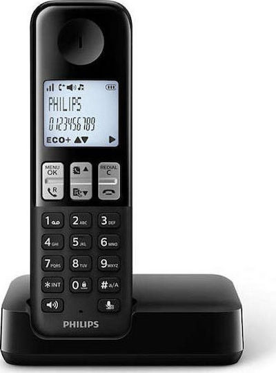 Philips D2501 Cordless Phone with Greek Menu Black