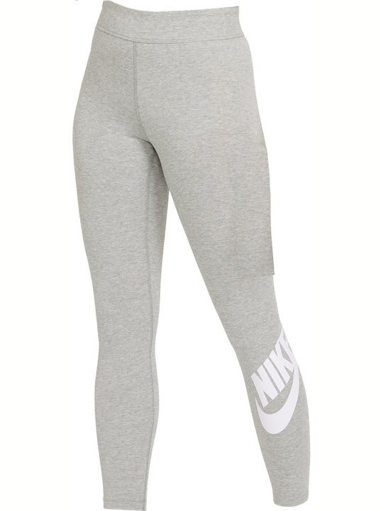 Sportswear Essential Women's Long Training Legging High Waisted with Fur Lining Gray