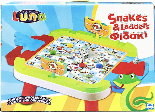 Επιτραπέζιο Παιχνίδι Snakes & Ladders για 2-4 Παίκτες 6+ Ετών (EN) Luna