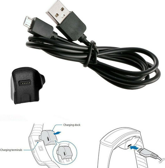 Volte-Tel Charging Base With USB Cable Wearable Charger Blackς