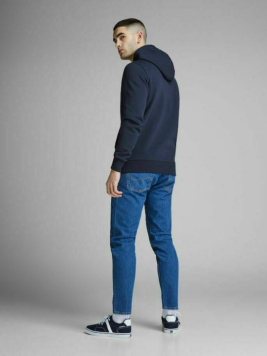 Jack & Jones Herren Sweatshirt mit Kapuze und Taschen Navy