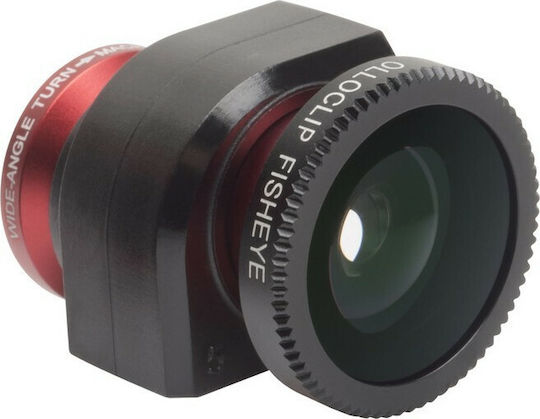 Olloclip 3-в-1 Система Обективи за Мобилни Камери за iPhone 5 Рибешко Око Macro Широк ъгъл в Червен Цвят