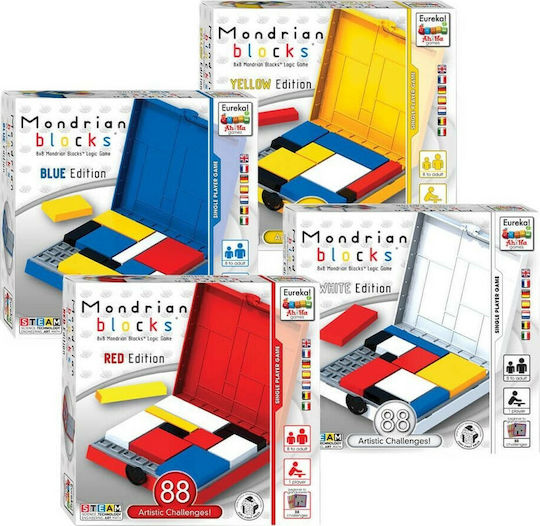 Επιτραπέζιο Παιχνίδι Ah! Ha Mondrian Blocks Red Edition για 1 Παίκτη 8+ Ετών (EN) Eureka