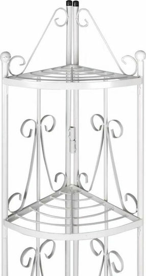vidaXL Pot Rack Metal White 36cmcm.