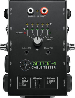 Mackie MTEST-1 Audio Cable Tester MIDI / RCA / XLR / Jack