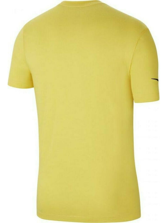 Nike Team Club 20 Αθλητικό Ανδρικό T-shirt Κίτρινο Μονόχρωμο
