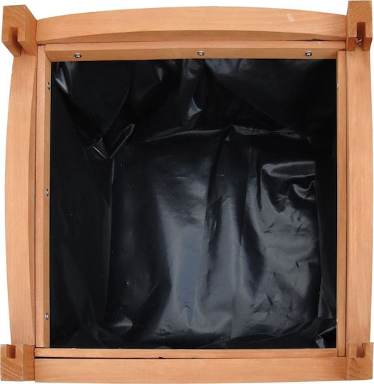 vidaXL Set of 4 Wooden Brown Flower Pots 30cm
