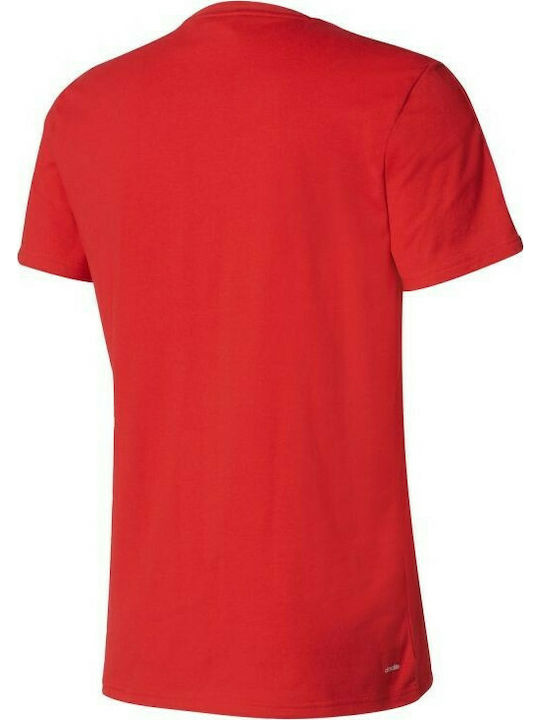 Adidas Tiro17 Αθλητικό Ανδρικό T-shirt Κόκκινο με Λογότυπο